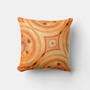 almohada moderna, almohada retro naranja