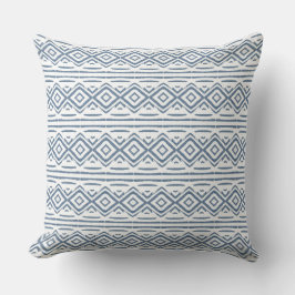 Almohada moderna azul y blanca