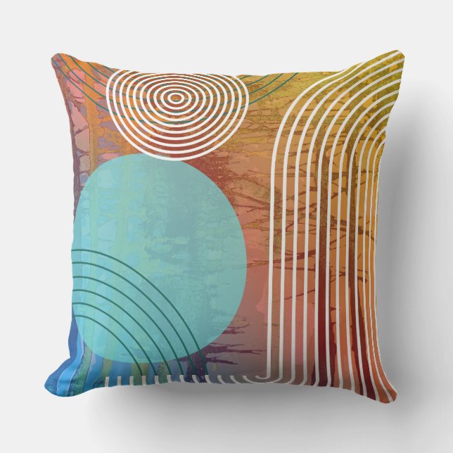 Almohada moderna colorida (Anverso)