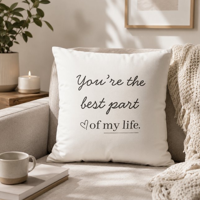 Almohada moderna con cita romántica (Subido por el creador)