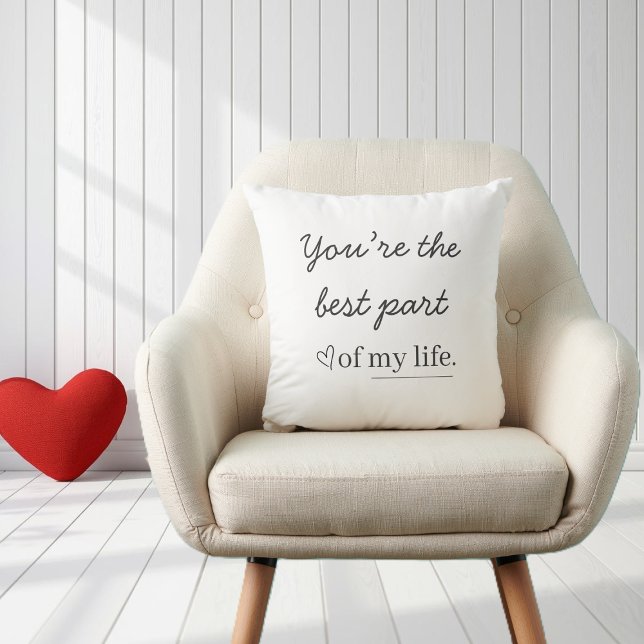Almohada moderna con cita romántica (Subido por el creador)