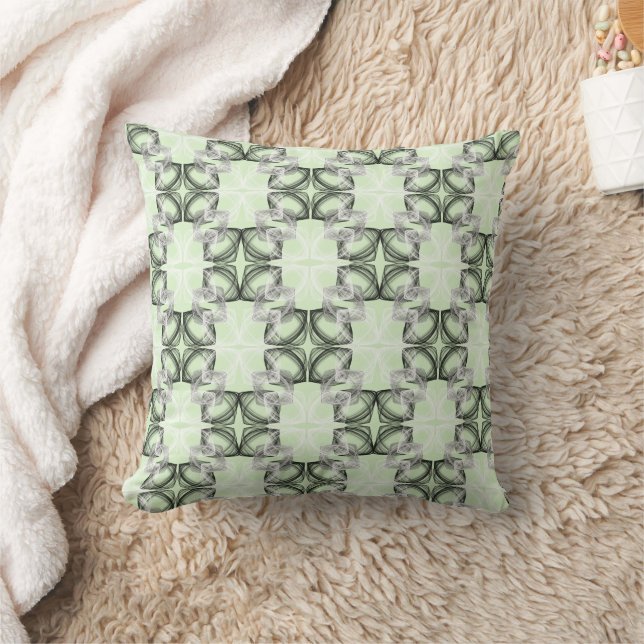 Almohada moderna con patrón fractal (Manta)