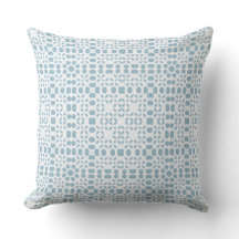 Almohada moderna costera ligera azul y blanca