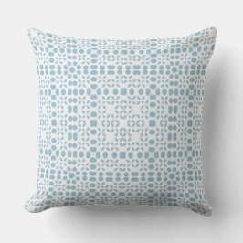 Almohada moderna costera ligera azul y blanca