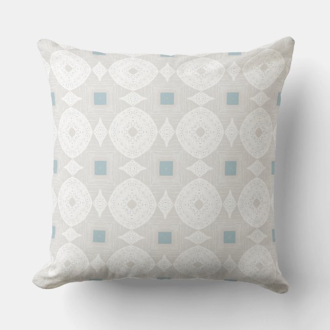 Almohada moderna costera neutral (Anverso)