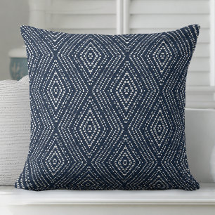 Almohada moderna de azul añil