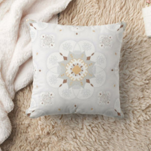 Almohada moderna de color blanco lechoso