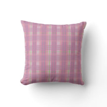 Almohada moderna de cuadros rosados