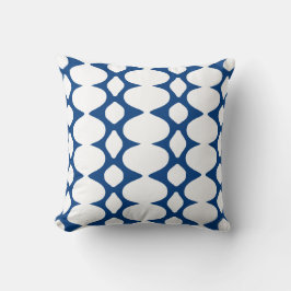 almohada moderna de decoración estética azul y bla