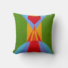 Almohada moderna de expresiones multicolores