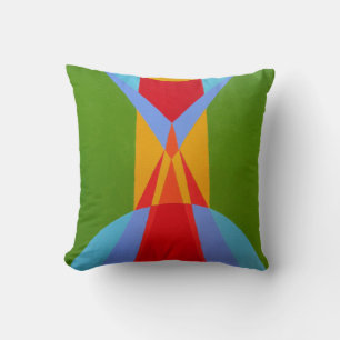 Almohada moderna de expresiones multicolores