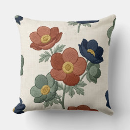 Almohada moderna de flores botánicas