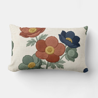 Almohada moderna de flores botánicas