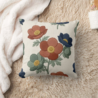 Almohada moderna de flores botánicas