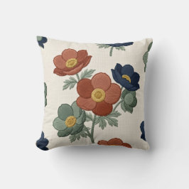 Almohada moderna de flores botánicas