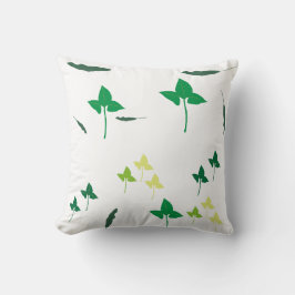 Almohada moderna de hojas botánicas verdes