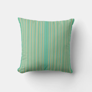Almohada moderna de jade verde rayada