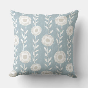 Almohada moderna de lanzamiento azul claro