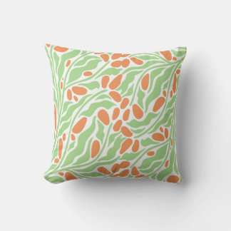 Almohada moderna de lanzamiento botánico abstracto