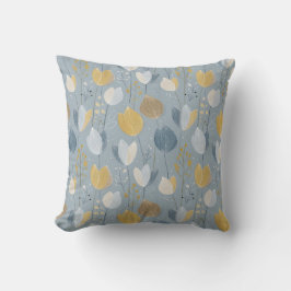 Almohada moderna de lanzamiento botánico de tulipá