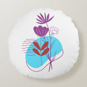 Almohada moderna de lanzamiento botánico para deco