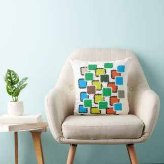 Almohada moderna de lanzamiento con patrón geométr