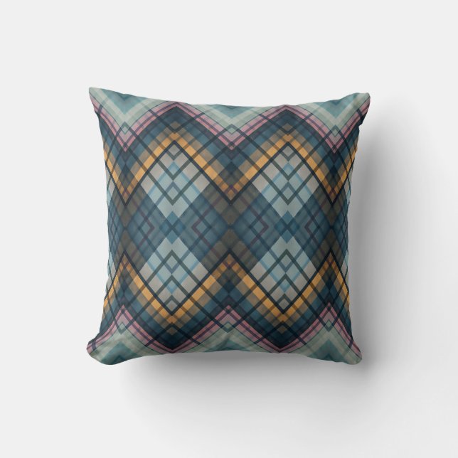 Almohada moderna de lanzamiento de cuadros geométr (Anverso)