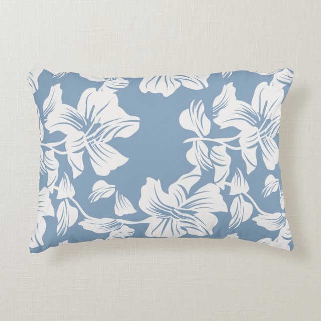 Almohada moderna de lanzamiento de silueta floral  (Anverso)