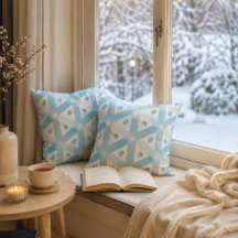 Almohada moderna de lanzamiento geométrica acuátic