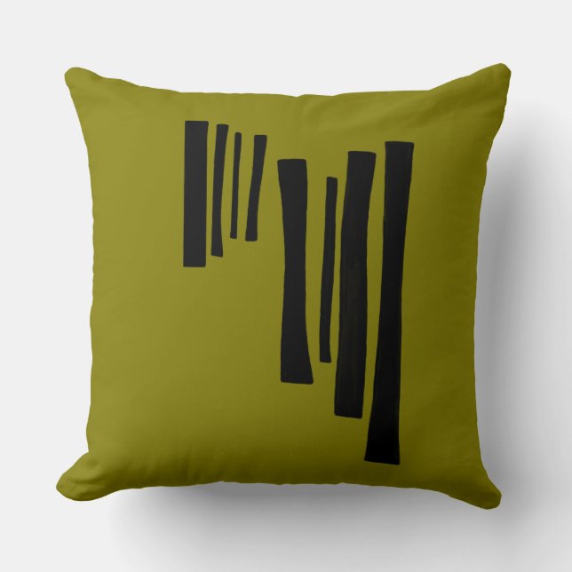 Almohada moderna de madera nórdica abstracta (Anverso)