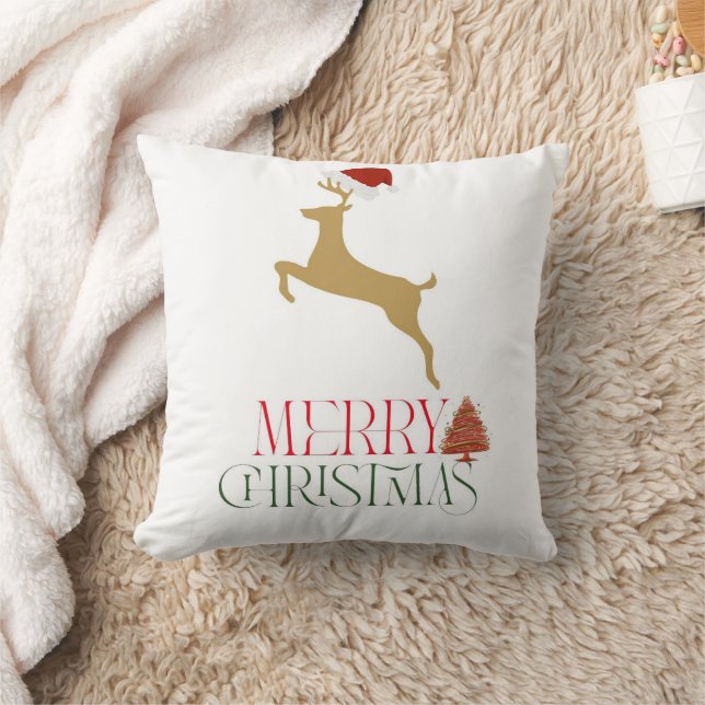 Almohada moderna de Navidad para lanzar en vacacio (Manta)