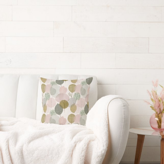 Almohada moderna de primavera con estampado botáni (Sofá)
