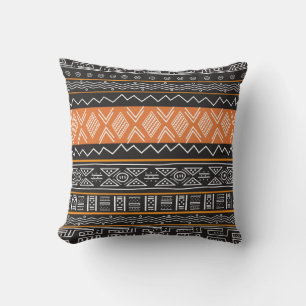 almohada moderna de tela de barro impresa