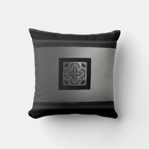 Almohada moderna elegante/ BLK&Silver-Design 1