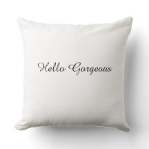 Almohada moderna elegante de Hello Gorgeous dorada