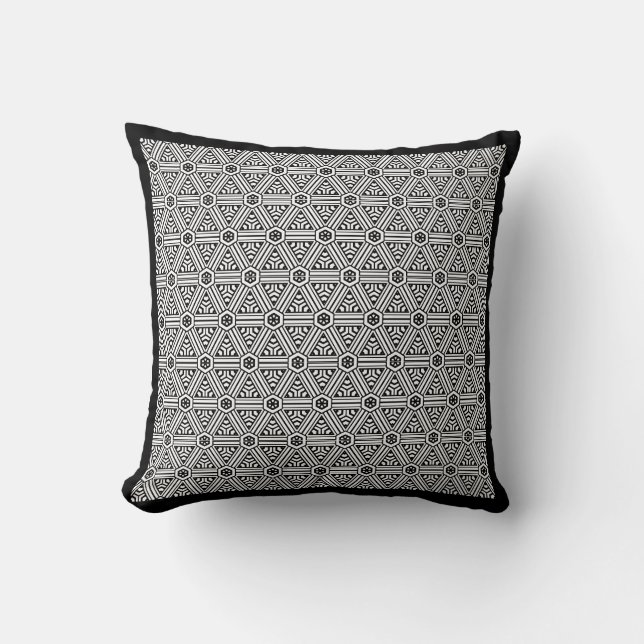 almohada moderna en blanco y negro (Anverso)