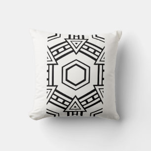 almohada moderna en blanco y negro