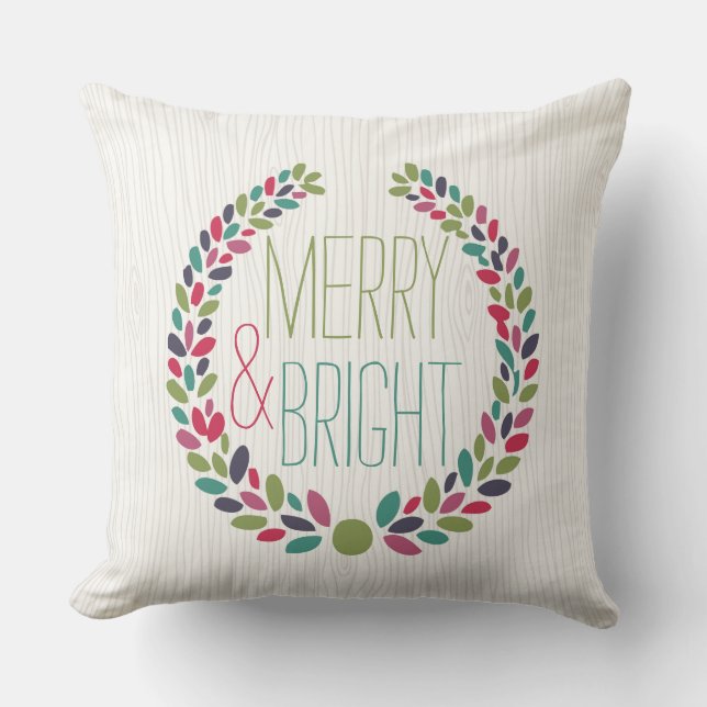 Almohada moderna feliz y brillante del día de (Anverso)