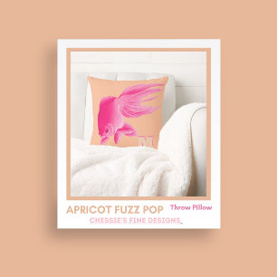 Almohada moderna grande de pop con carpa rosa melo