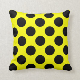 Almohada moderna, lunares negros gigantes en