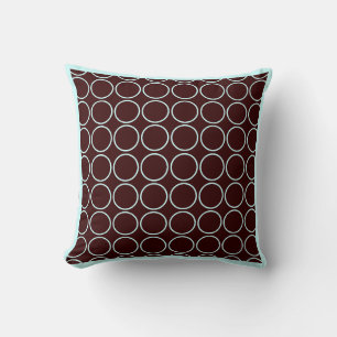 almohada moderna marrón y verde azulada