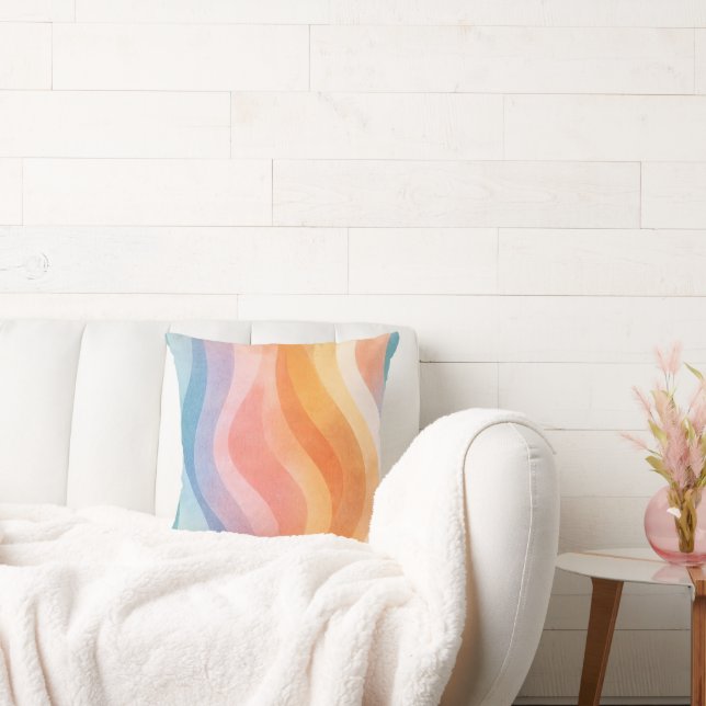 Almohada moderna minimalista de onda – Tendencia 2 (Sofá)