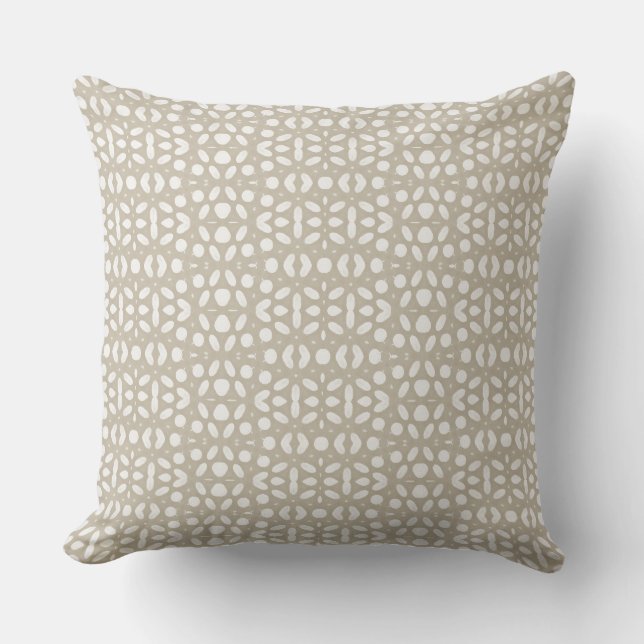 Almohada moderna neutral y blanca (Anverso)