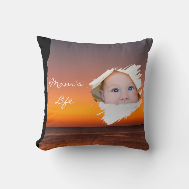 Almohada moderna para el primer día de la madre -  (Anverso)