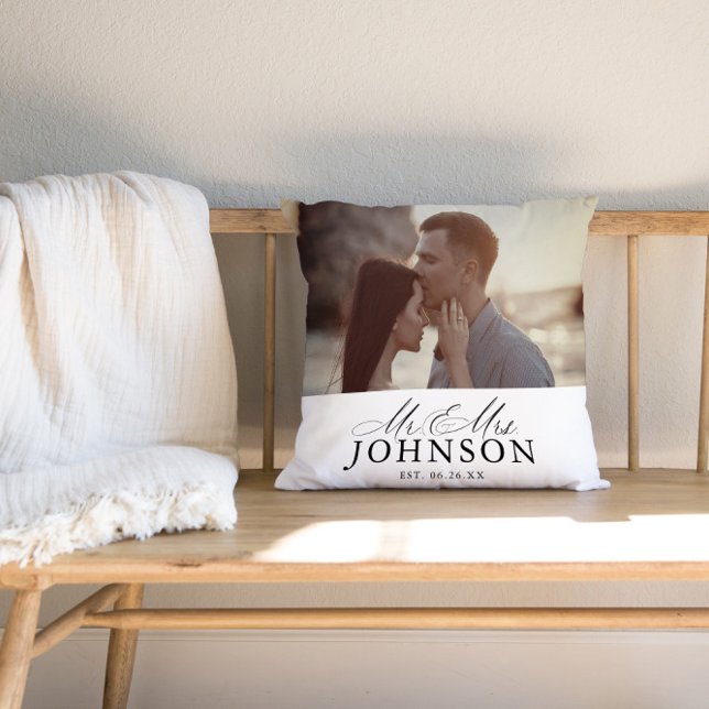 Almohada moderna para lanzar fotos de boda de Sr.  (Subido por el creador)
