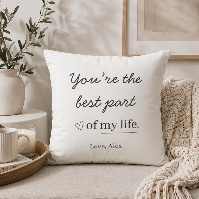 Almohada moderna personalizada con cita de amor (Subido por el creador)
