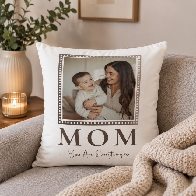 Almohada moderna personalizada con foto de mamá (Subido por el creador)