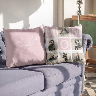 Almohada moderna regalo MOM Cute Multi rejilla de 