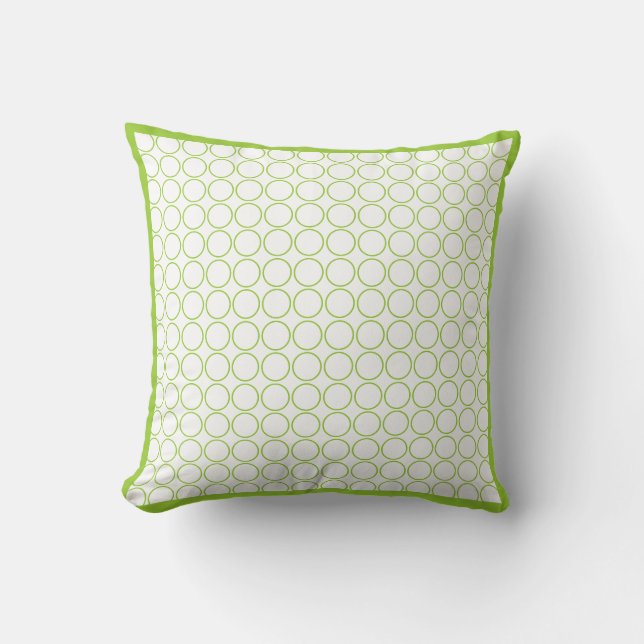 almohada moderna verde y blanca