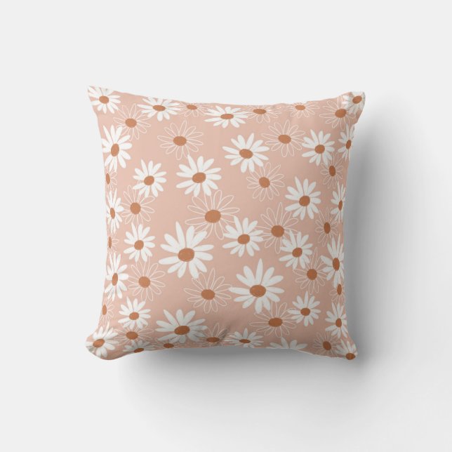Almohada moderna y elegante con estampado floral d (Anverso)